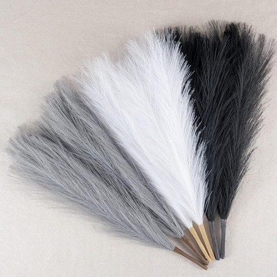 Faux Pampas Grass Decor, 18''/45cm Artificial Pampas Fluffy 6 Stem pompous Flo...