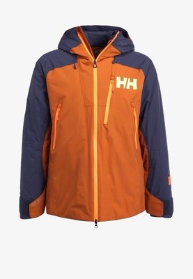 Helly Hansen ULLR Ski Jacket Mens L/G Helly Tech Performance Orange Charcoal
