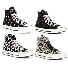 Converse A10688C Polka Dot Hi Happy Day Canvas Women Trainer Black Pink UK 3 - 8