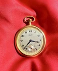 Gruen 17S Antique Pocket Watch Gold Filled Open Face (Loose Crystal) Functional!