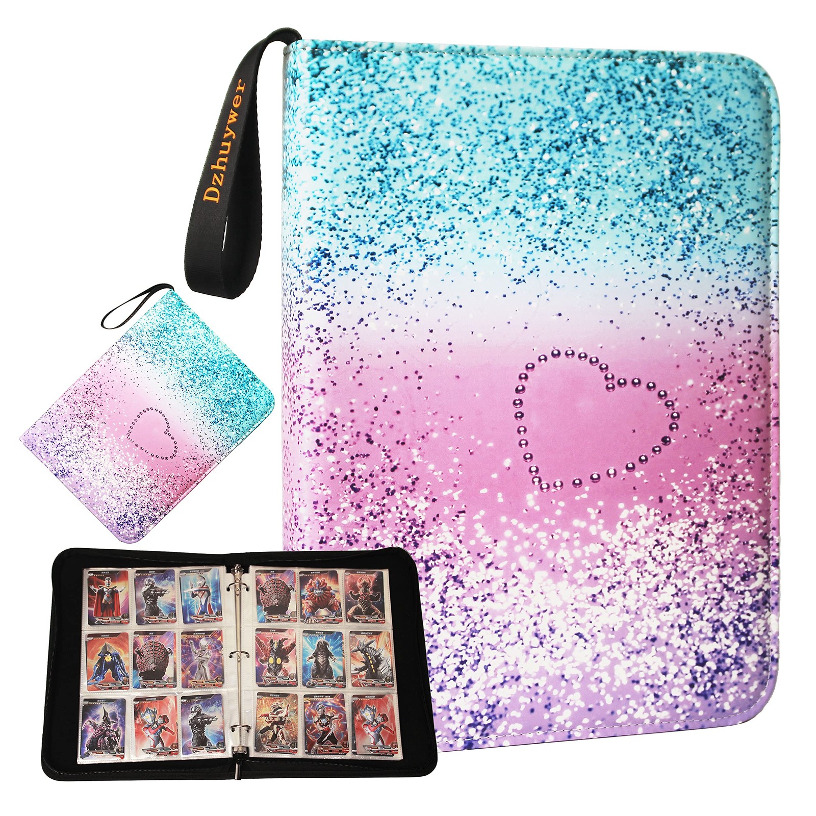 Trading Card Binder for 9-Pocket (1080 Cards) with 60 Removable Sleeves, with...