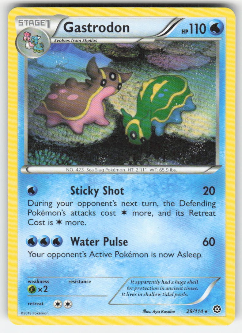 Pokemon TCG XY Steam Siege Gastrodon #29/114