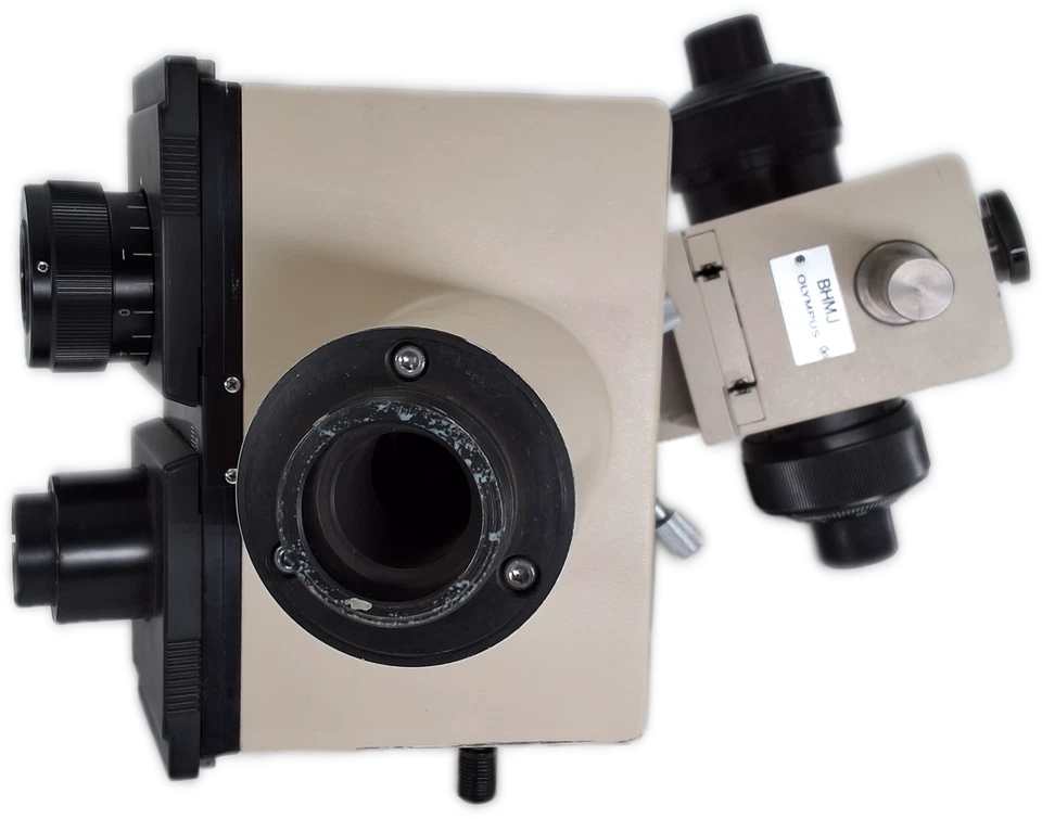 Cabezal trinocular torreta bloque de enfoque microscopio Olympus BHMJ Foto 4 de 4