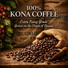 Kona Coffee - 2 lbs in 1 lb Bags   Hawaiian Extra Fancy   Roasted or Green Beans