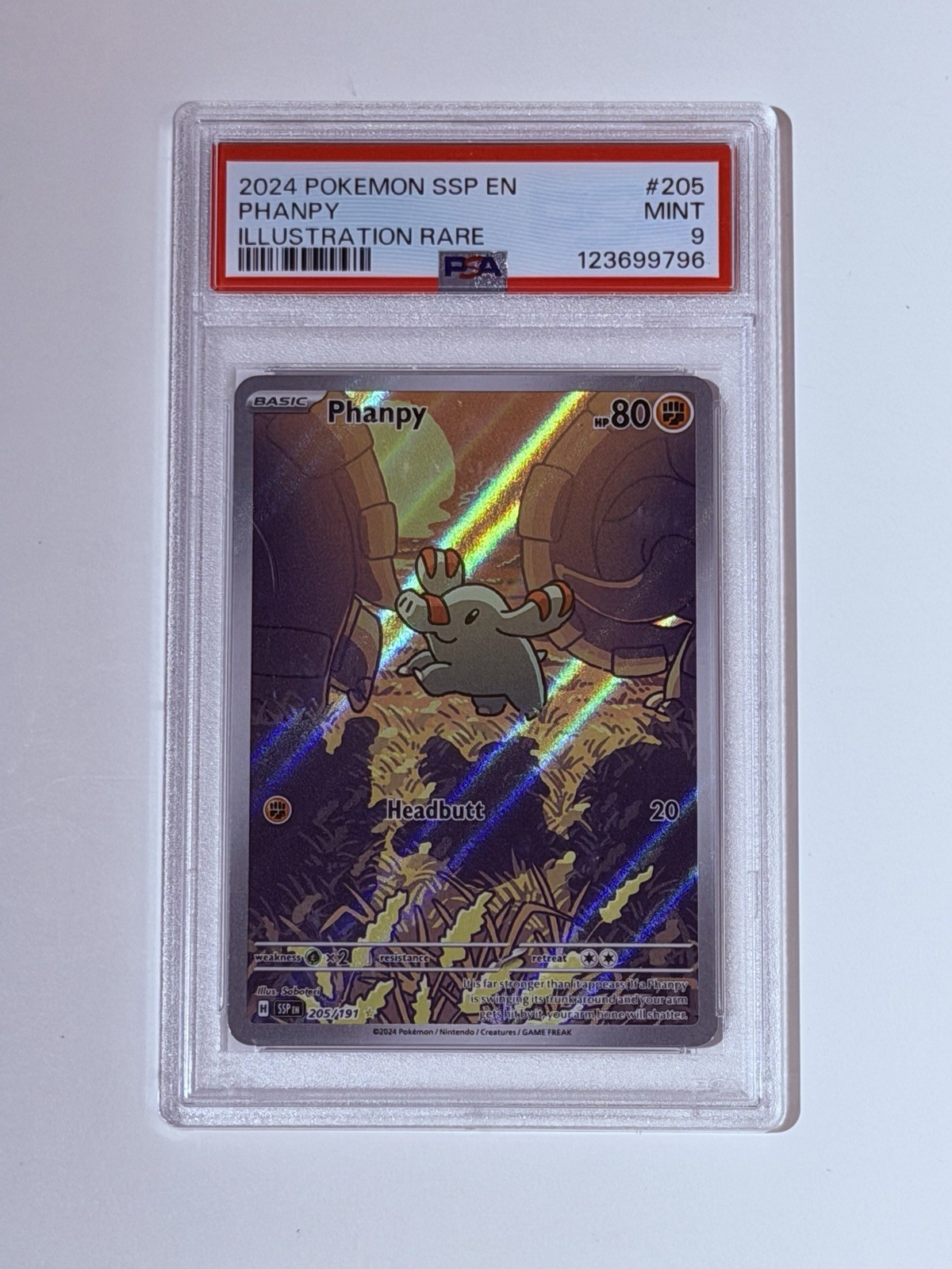 Pokemon TCG - Phanpy #205 - Surging Sparks - PSA 9 - MINT