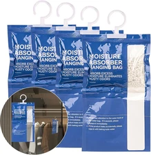 Moisture Absorber Bags 4PK Hanging Closet Dehumidifier for Home & Car