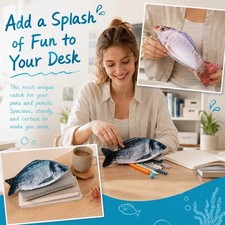Simulation Salted Fish Shape Pen Bag Cute Design Creative Fish Pencil Case
