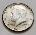 1964 Kennedy Half Dollar • 90% Silver • Circulated • As Shown • Solid    X1