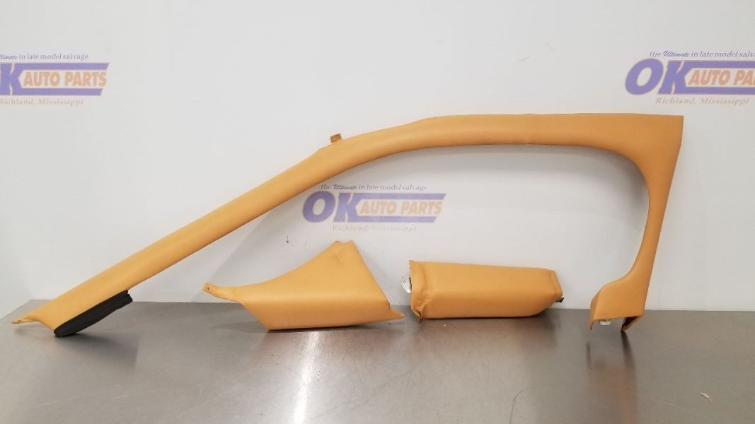 1990 FERRARI TESTAROSSA INTERIOR WINDSHIELD A PILLAR TRIM RIGHT PASSENGER TAN