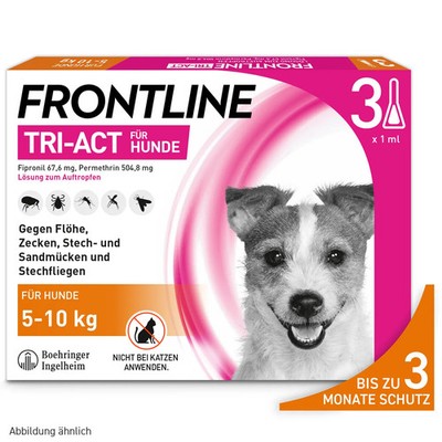 FRONTLINE Tri-Act Lsg.z.Auftropfen f.Hunde 5-10 kg 3 St. PZN 16359855