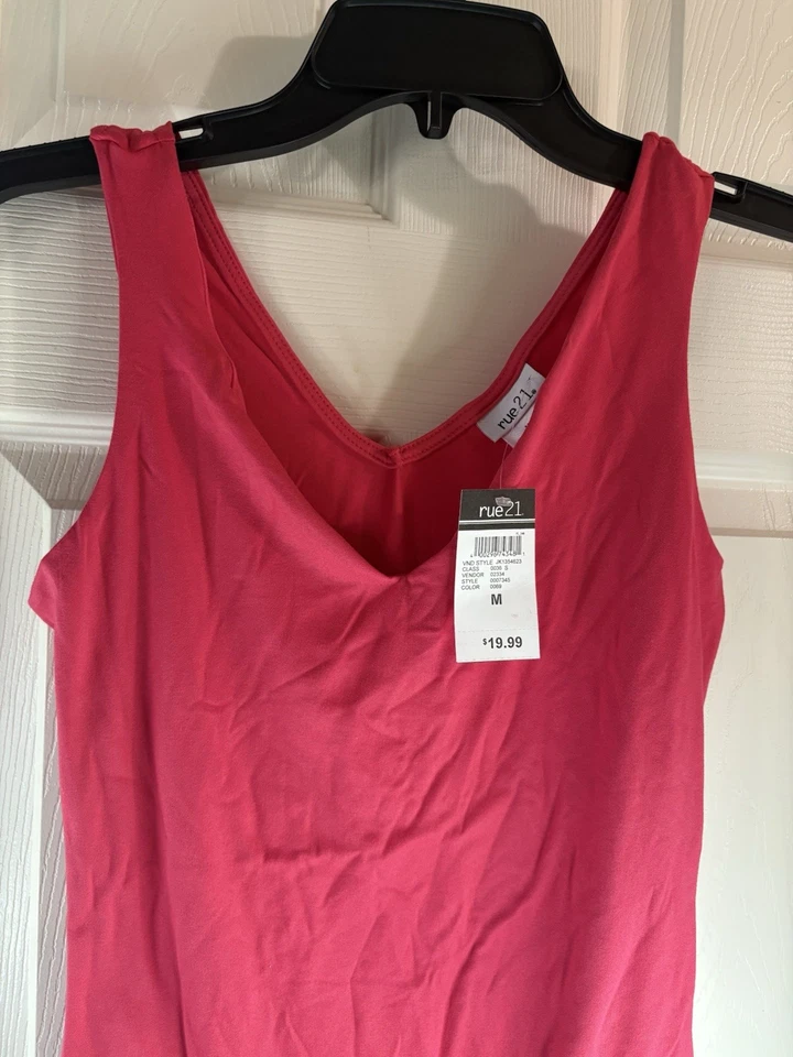 Rue21 Rue 21 Mujeres M Body Elástico Lencería Adulto Sexy Fucsia Rosa Cuello en V Foto 4 de 4