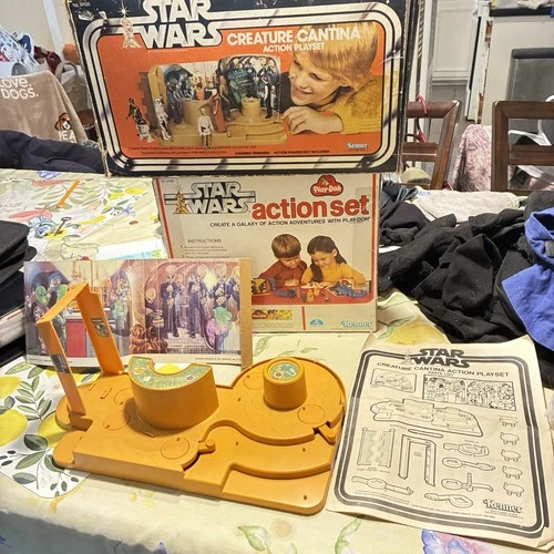 Vintage 1977 Star Wars Cantina Playset With Box Instructions Play Doh Must See!