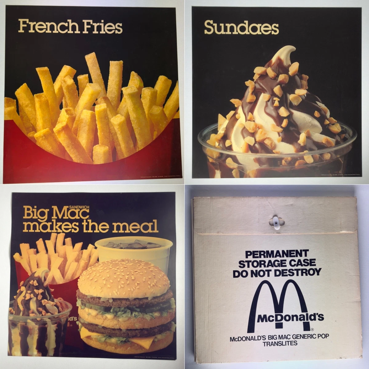 アメリカ マクドナルド ヴィンテージ ディスプレイ ストーリーボード 絵コンテ mcdonalds display products for sale | eBay