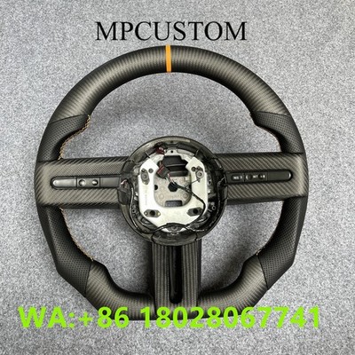 Real Black Carbon Fiber Steering Wheel Fit For Ford Mustang V6 V8 GT 2005-2009