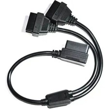 16 pin OBD2 OBDII Diagnostic Extender Splitter Extension Cable Male to Dual Fema