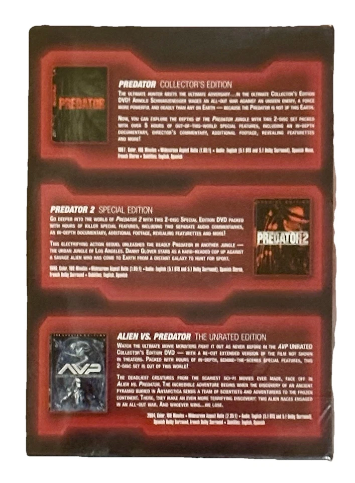 Predator Triple Feature DVD Box Set 2007 20th Century Variant Cover Rare NEW! - Image 3 of 4