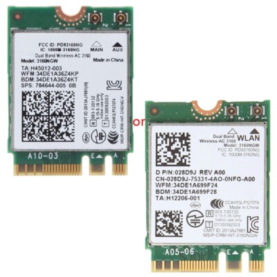 Wifi Card for Wireless-AC 3160 3160NGW Bluetooth-compatible 4.0
