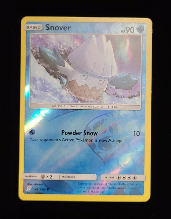 41/236 Snover- Common Reverse Holo- Unified Minds- Pokemon Card