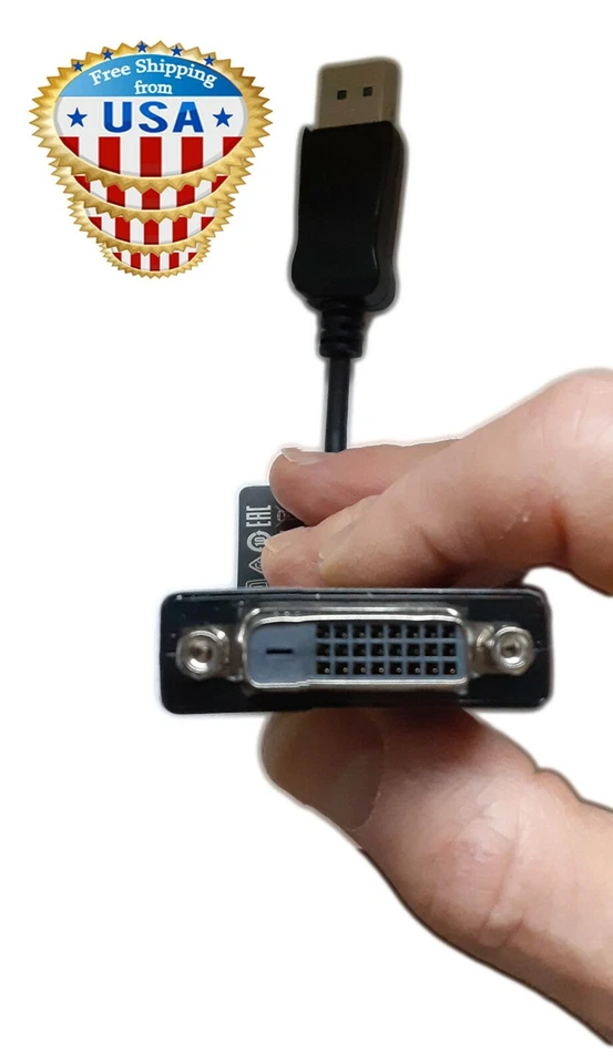 2X Genuine Dell Display Port DP/N to DVI Adapter 0KKMYD DANARBC084 Rev A00 NEW - Image 3 of 4