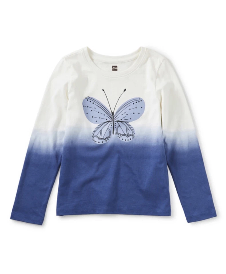 Conjunto de top y falda giratoria de teñido mariposa talla 3 Tea Collection para niñas Foto 3 de 4