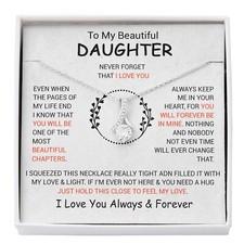 To My Daughter Necklace, Daughter Father Necklace, Daughter Gift From Dad, Mom