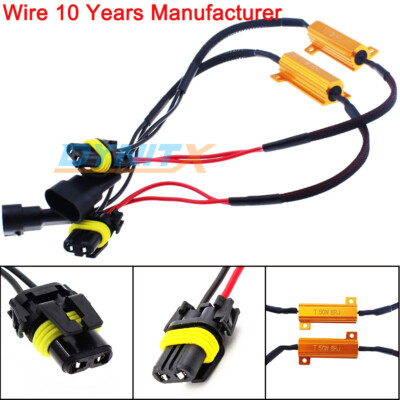 9006 HB4 Fog Light Wiring LED Resistor Canceler Error Decoder Flickering Fix