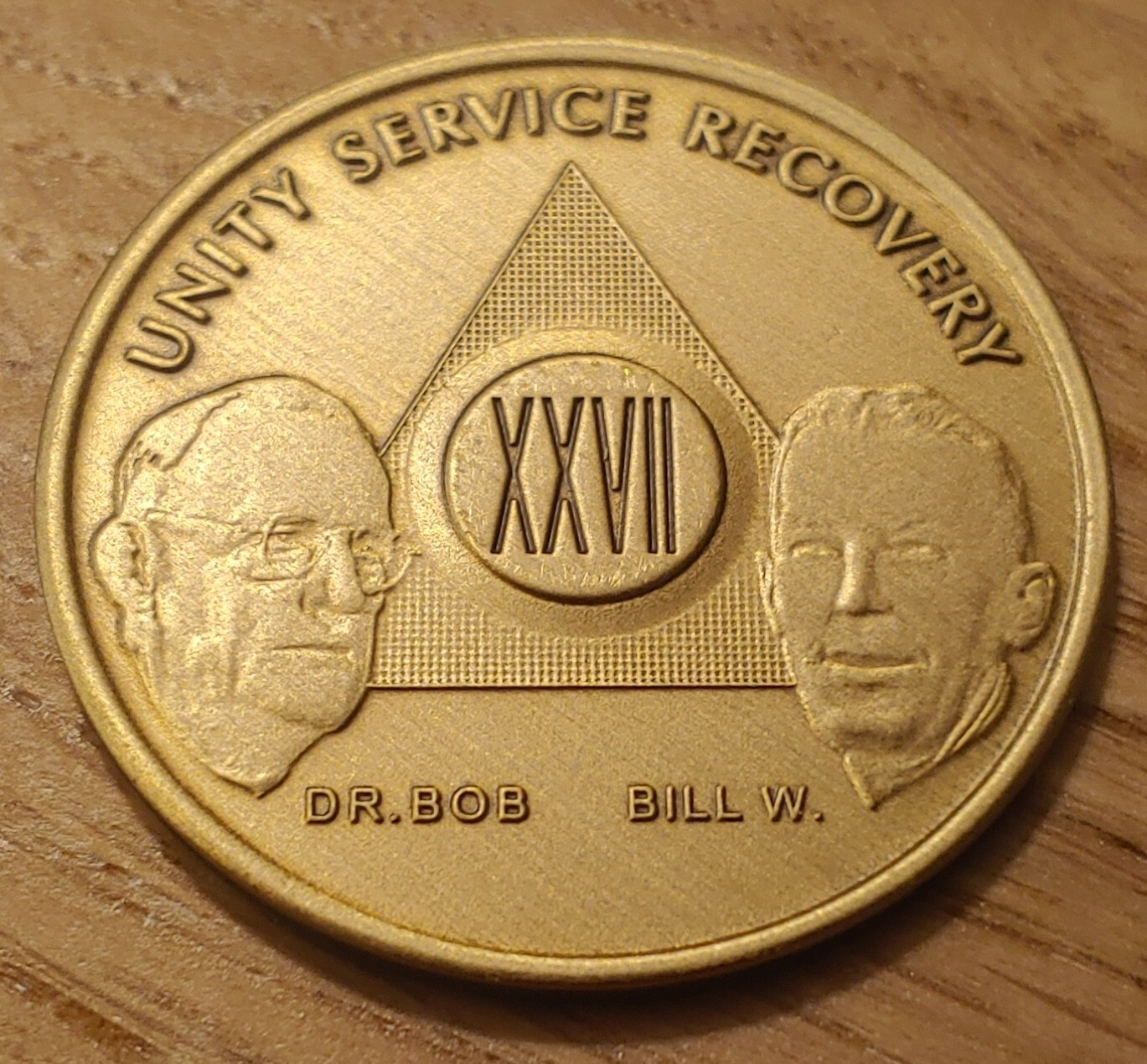 27 Year Alcoholics Anonymous AA Founders Bronze Medallion Coin Sobriety ...