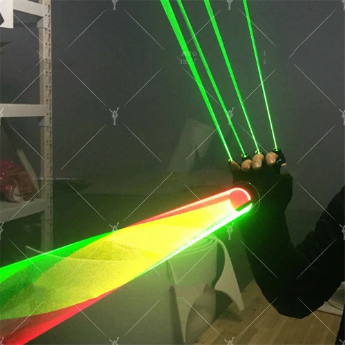 Halloween Whirlpool Laser Gloves Party Colorful Rotating Dance Music Glove 532nm - Picture 13 of 18