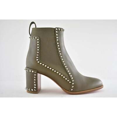 Christian Louboutin Out Line Spike 70 Silex Grey Leather Block