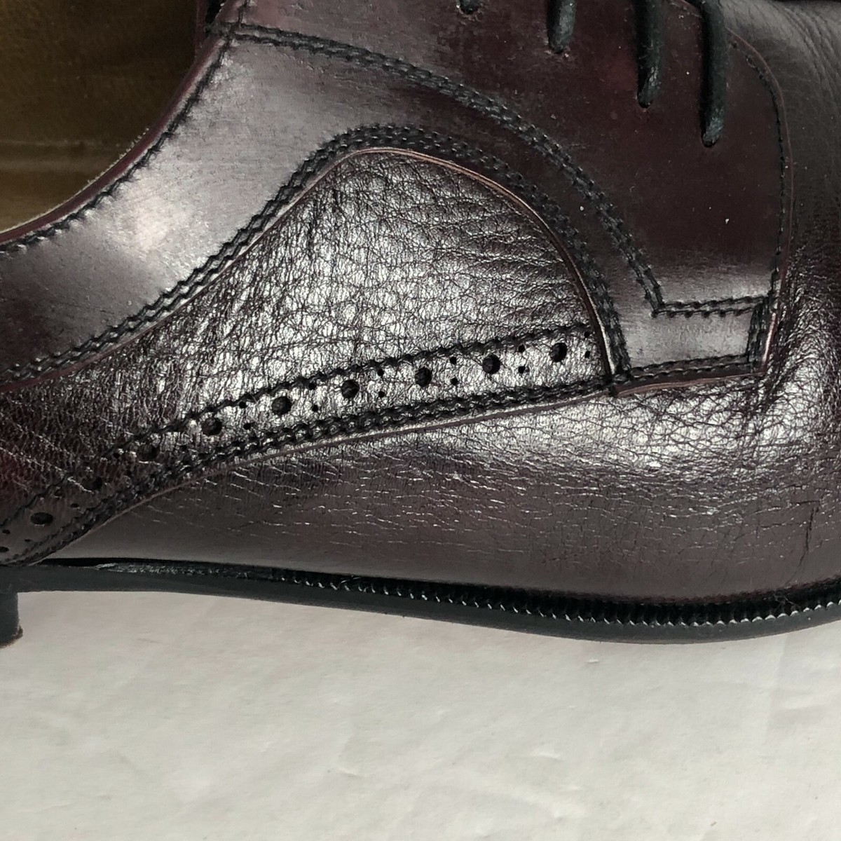 Stamati Mastroianni Leather Oxfords Men\'s size 10 Oxblood Cap Toe Made in Italy Stamati Mastroianni Leather Oxfords Mens size 10 M Oxblood  main image 4