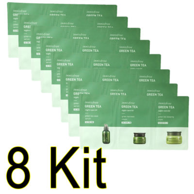 innisfree GREEN TEA Night Care Kit (3 item) x 1 Kit or 8 Kit