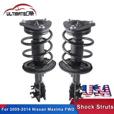 Pair Front Complete Shock Struts Absorbers For 2009-2014 Nissan Maxima FWD