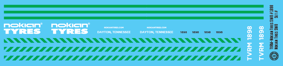 N Scale - TVRM Nokian Tires Locomotive Decals