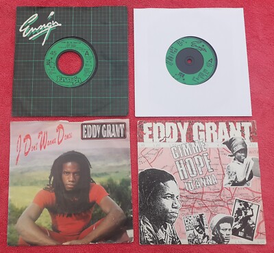 Eddy Grant Vinyl  7'' Singles x 4 - Includes Rare Versions - all play excellent