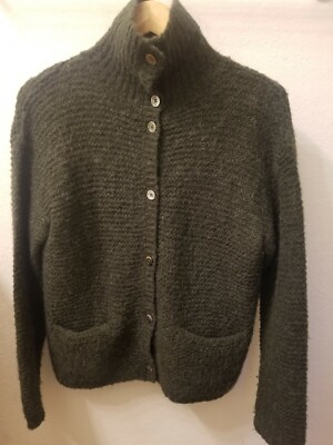 Nicole Farhi Woman's Wool/Alpaca Cardigan Sweater Size L