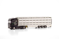 WSI Models Scania Hunland; Scania S Highline Cs20h 4x2 Live Stock Trailer 3 Axle 1:50 01-4212