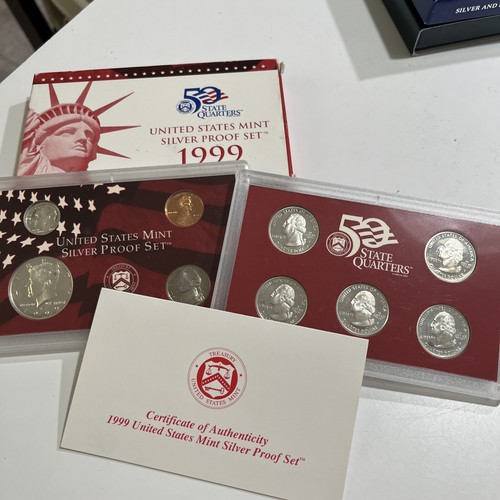 1999 Silver State Quarter 5pc Proof Set - with box and coa - Picture 2 of 6