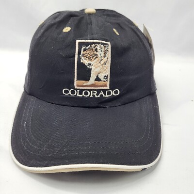 Colorado Cap - Embroided Wolf - Ouray Sportswear - NWT - Black 