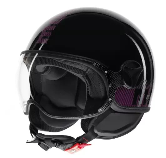Momo Design Jet Helmet Fgtr Classic Stripes E2206 Black