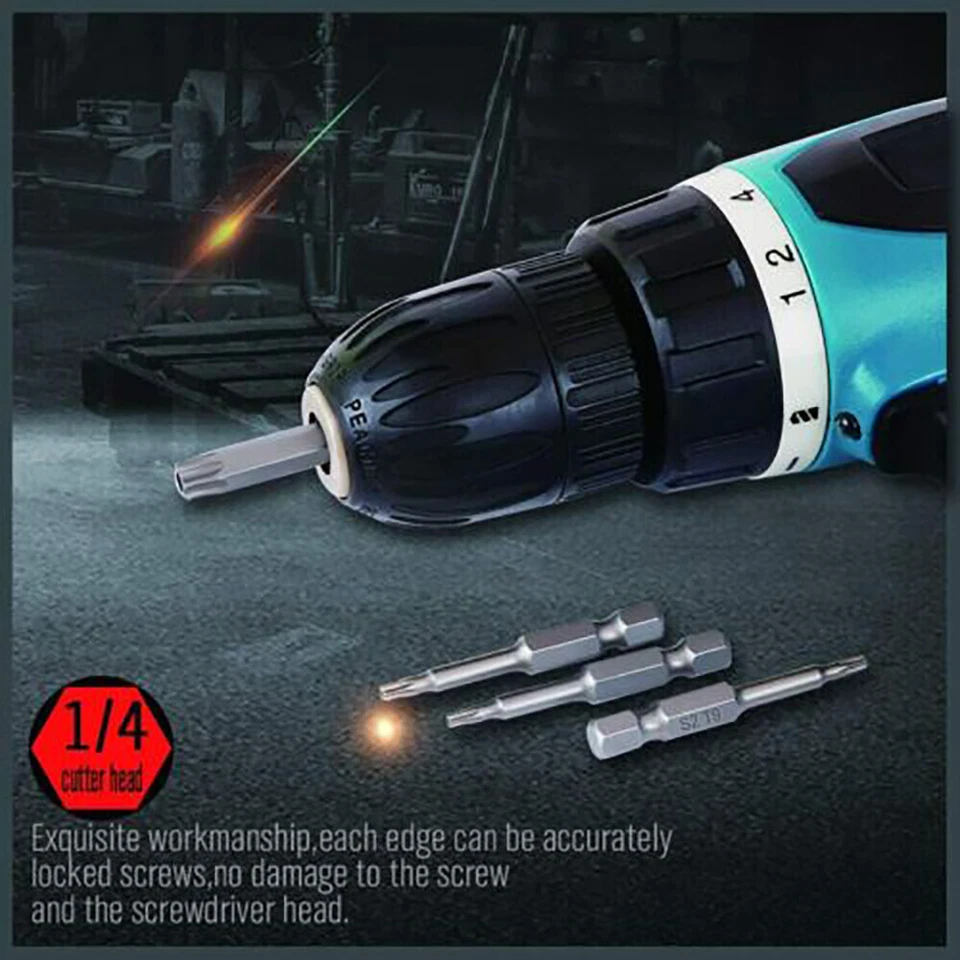 Torx Bit Set Quick Change Connect Impact Driver Drill Security Tamper Proof 11PC - Image 4 of 4