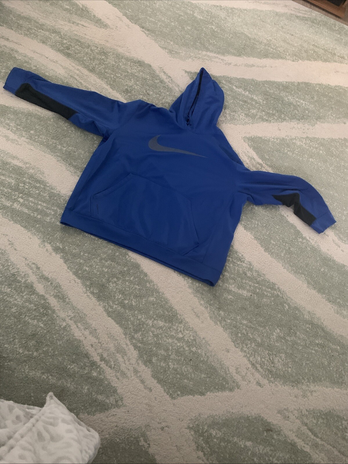 Nike Sweater Mens XXLarge Therma -Fit Blue Pullover Hoodie Sweatshirt