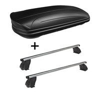 Dachbox VDPMAA320L Matt+DachträGer K1P Alu FüR FüR Fiat Multipla I 5TüRer 98-03