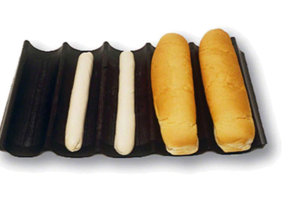 Silform 5 Compartment Baguette Baking Mold, 4'' France (Matfer Bourgeat)