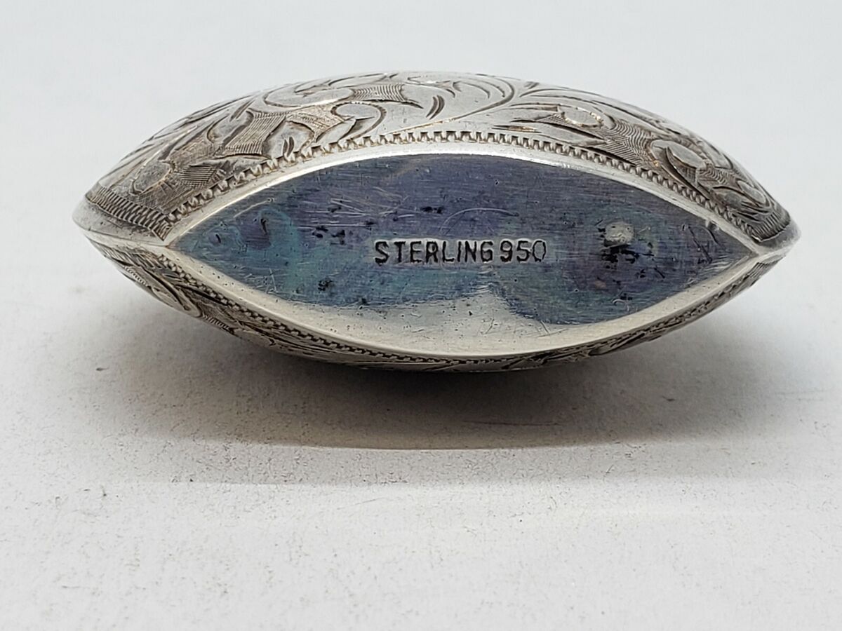 Vintage Sterling 950 Silver Miniature Perfume Bottle Ornate Vintage Sterling 950 Silver Miniature Perfume Bottle Ornate