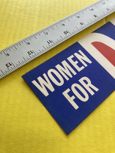 "WOMEN FOR NIXON" Bumper Sticker RED WHITE BLUE 13" X 3 " - Picture 2 of 2