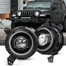 Halo 9" LED Headlights For Jeep Wrangler JL Gladiator 2018 2019 2020 2021 2022