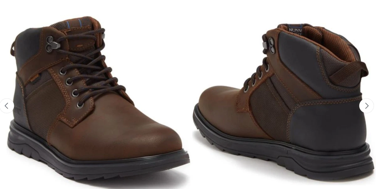 NEW NUNN BUSH COMPASS BROWN LEATHER SHOE BOOTS MENS 11.5