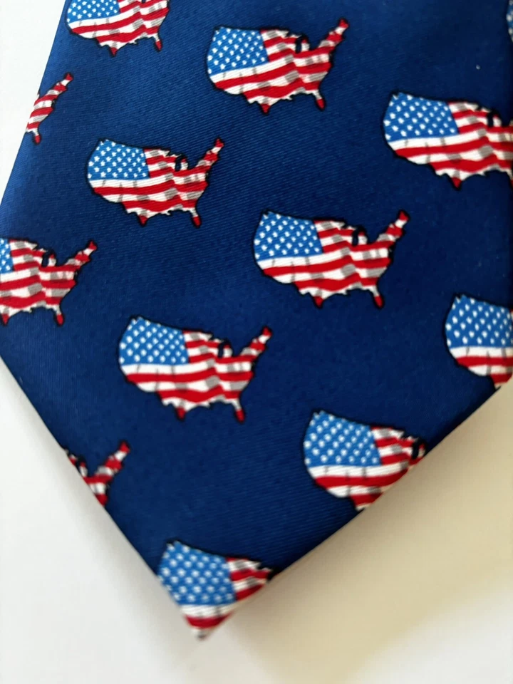 Corbata para hombre UTOPÍA BANDERAS AMERICANAS PATRIOTA ELECCIONES AMERICANAS EE. UU. Trump MAGA Foto 2 de 4