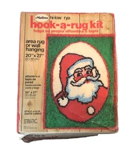 Malina Hi Low Ray Hook-A-Rug Santa Cameo NEW OLD STOCK