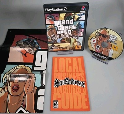 GTA San Andreas PS2 , CIB, Tested With MAP, MANUAL